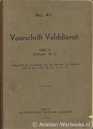 No. 41-I Voorschrift Velddienst